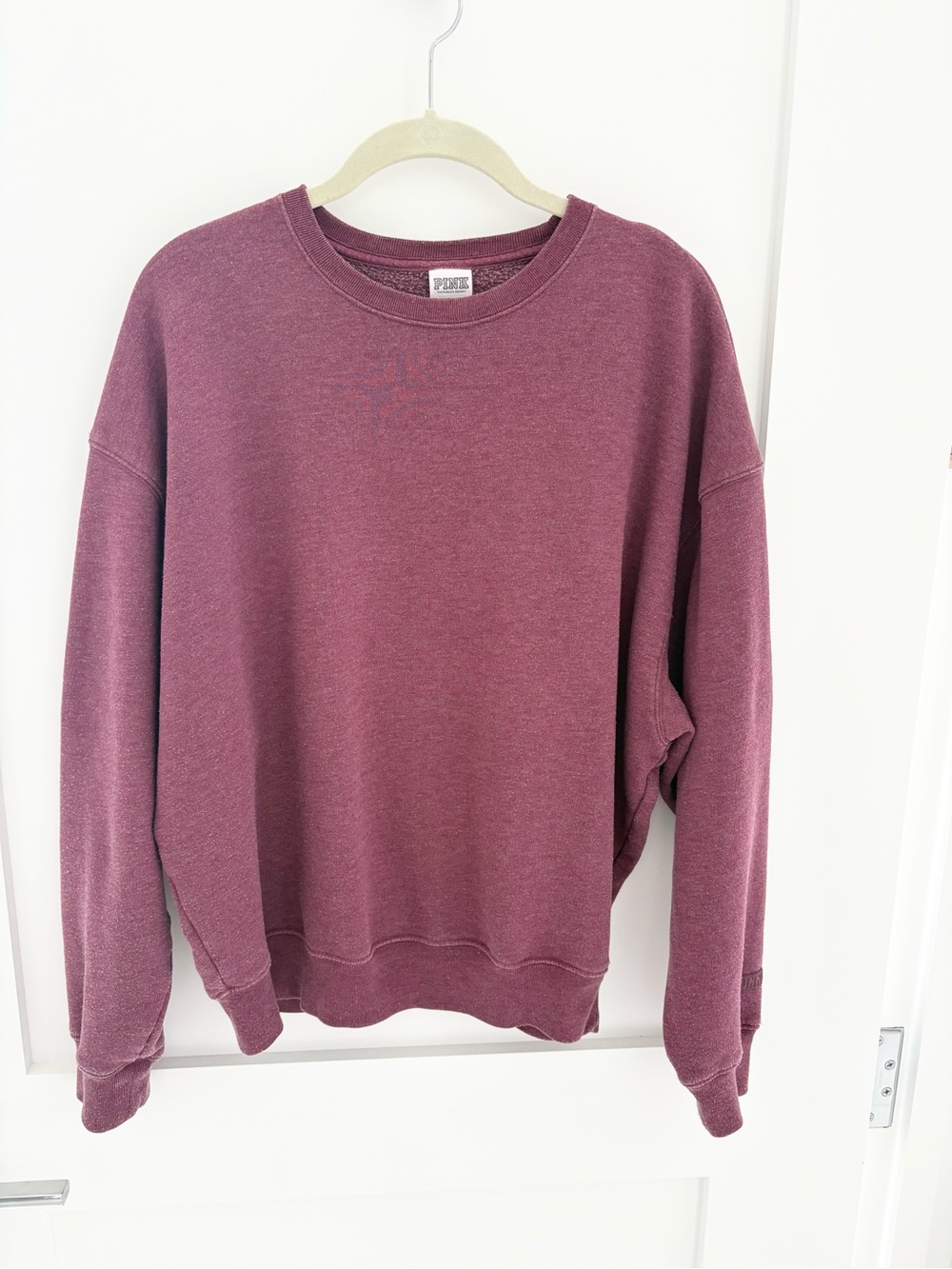 PINK Victoria’s Secret Mauve Fleece Crewneck Sweatshirt Purple Pullover-XS
